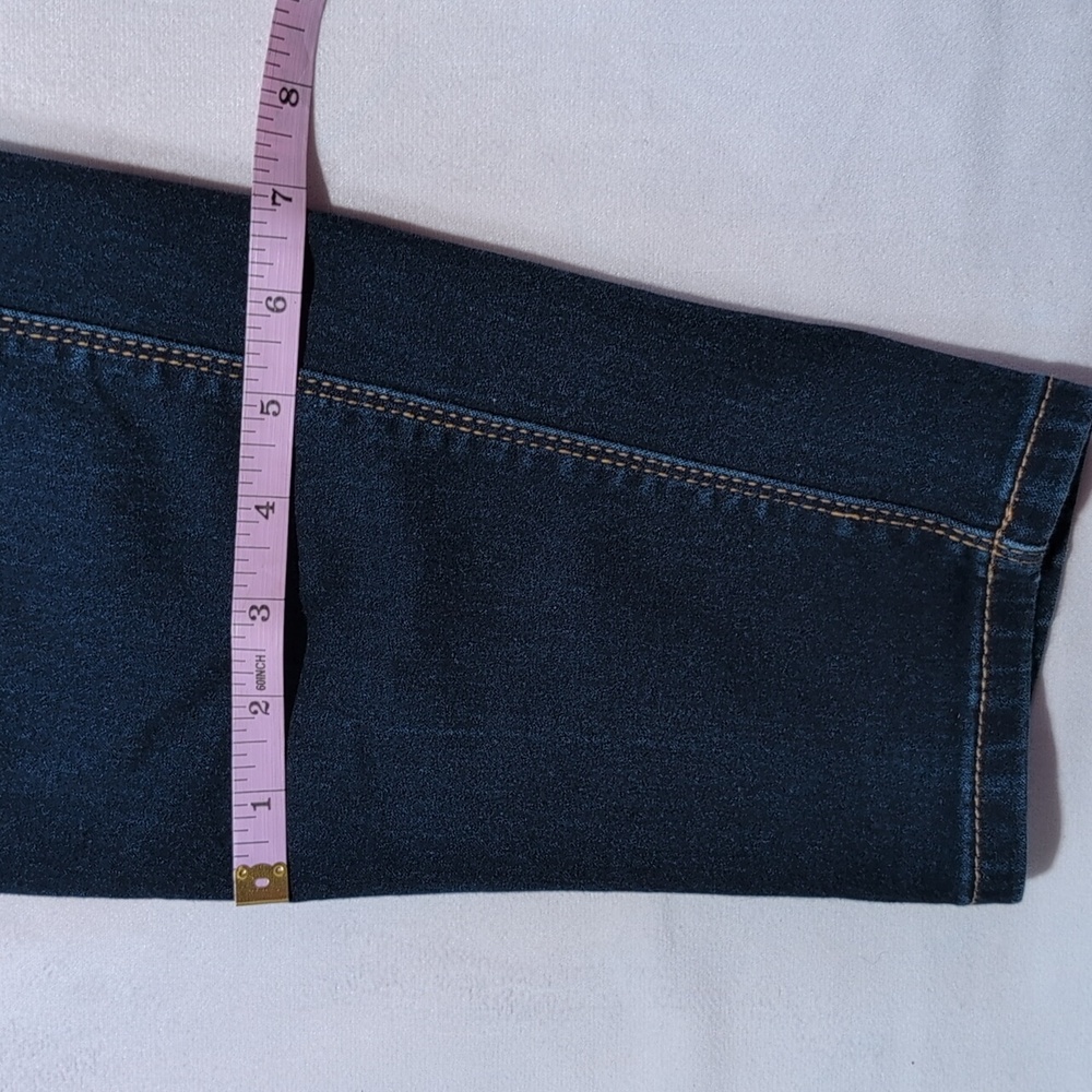 AG Denim Dark Wash Straight Leg Jeans Size 14P Petite - Picture 5 of 11